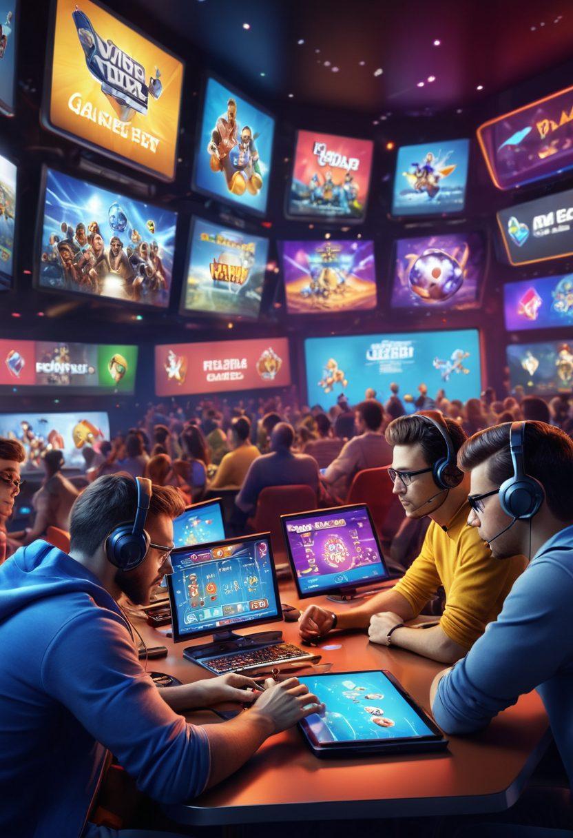 A dynamic illustration capturing a bustling gaming forum scene, with diverse gamers engaging in discussions and placing bets. Include visual elements like sport icons, gaming avatars, and vibrant chat bubbles, conveying excitement and strategy. The background features a digital display showcasing live odds and games. super-realistic. vibrant colors. 3D.